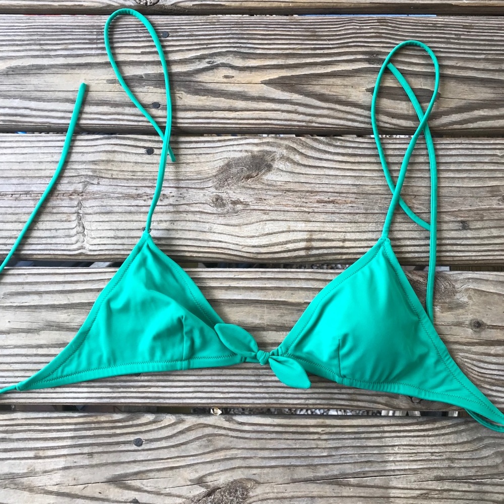 Victoria’s Secret bathing suit top, M, green